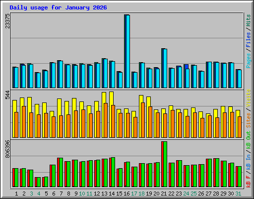 Daily usage for January 2026