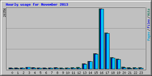 Hourly usage for November 2013