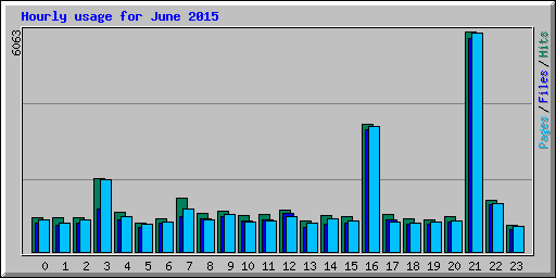 Hourly usage for June 2015
