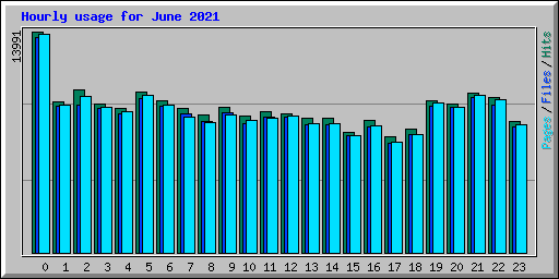 Hourly usage for June 2021