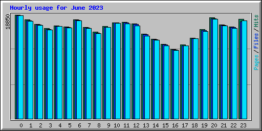 Hourly usage for June 2023
