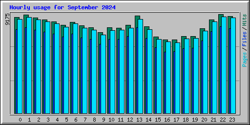 Hourly usage for September 2024